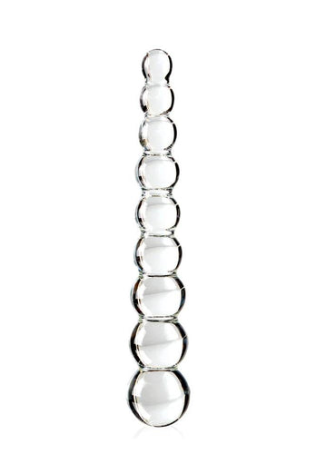 Pipedream - Icicles - No. 2 - Beaded Glass Dildo - Clear - Stag Shop