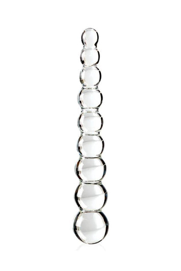Pipedream - Icicles - No. 2 - Beaded Glass Dildo - Clear - Stag Shop