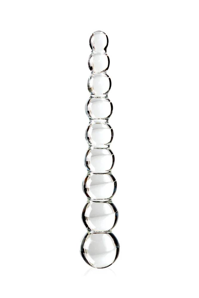 Pipedream - Icicles - No. 2 - Beaded Glass Dildo - Clear - Stag Shop