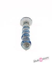 Thumbnail for Pipedream - Icicles - No. 5 - Textured Curved Glass Dildo - Clear/Blue - Stag Shop