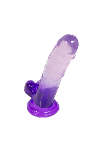 Pipedream - King Cock - 7 inch Clear Realistic Cock with Balls - Purple - Stag Shop