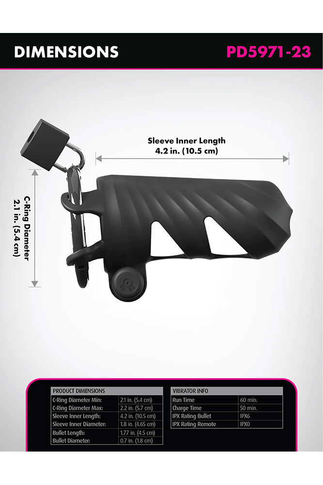 Pipedream - Fantasy C-Ringz - Remote-Controlled Vibrating Cock Blocker - Stag Shop