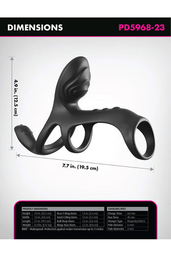 Pipedream - Fantasy C-Ringz - Ultimate Vibrating Couples Cage Max - Stag Shop