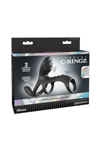 Pipedream - Fantasy C-Ringz - Ultimate Vibrating Couples Cage Max - Stag Shop