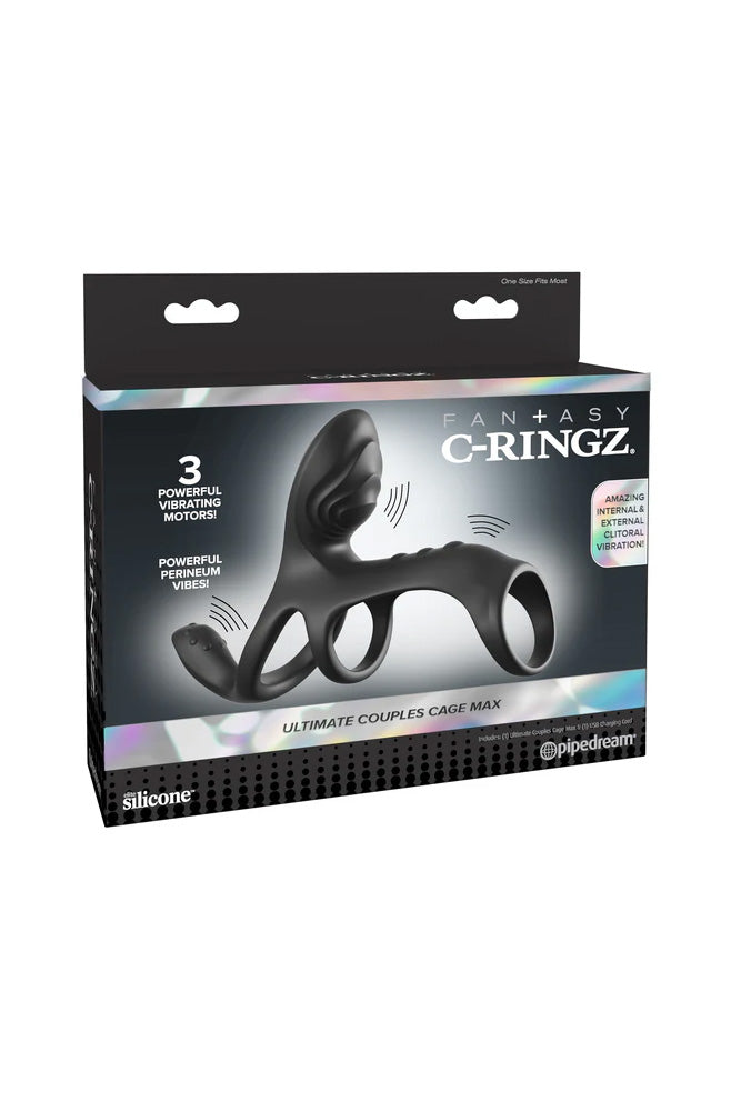 Pipedream - Fantasy C-Ringz - Ultimate Vibrating Couples Cage Max - Stag Shop