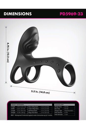 Pipedream - Fantasy C-Ringz - Ultimate Vibrating Couples Cage Pro - Stag Shop