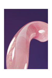 Thumbnail for Biird - Pixii Rose Quartz Crystal Petite Curved Dildo - Pink - Stag Shop