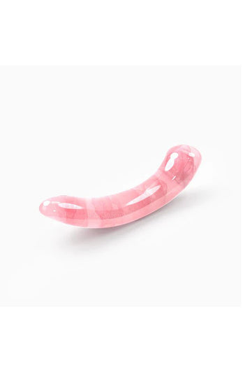 Biird - Pixii Rose Quartz Crystal Petite Curved Dildo - Pink - Stag Shop