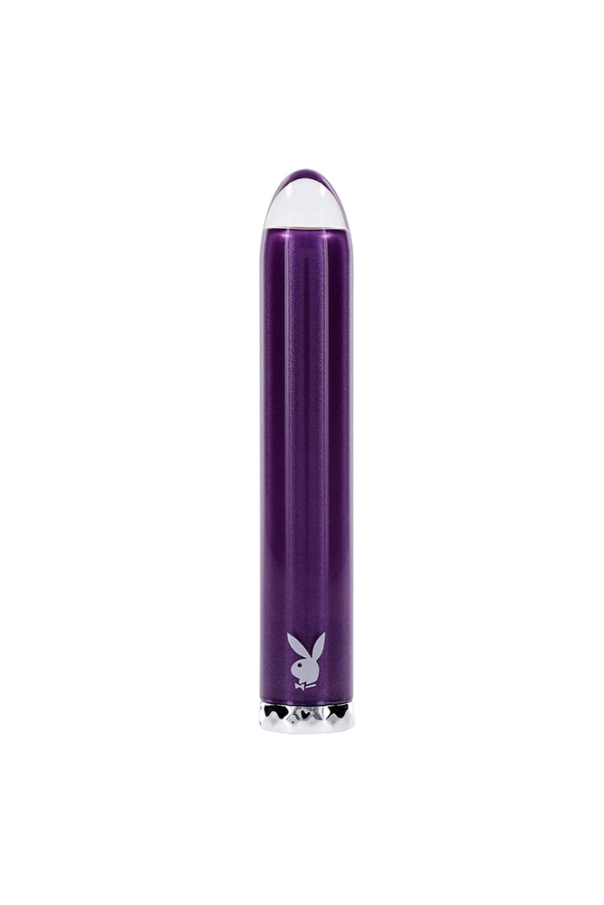 Playboy - Amethyst Glass Tip Bullet Vibrator - Purple