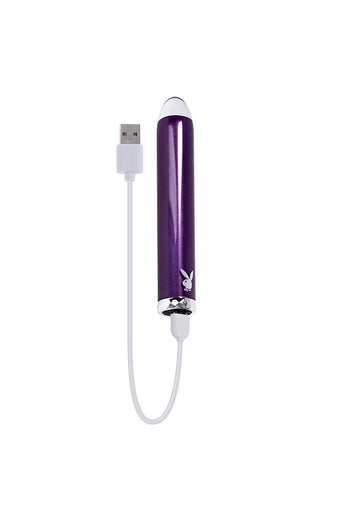 Playboy - Amethyst Glass Tip Bullet Vibrator - Purple - Stag Shop