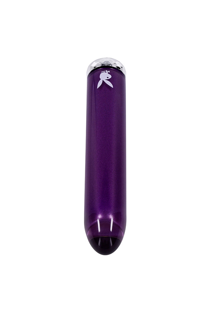 Playboy - Amethyst Glass Tip Bullet Vibrator - Purple