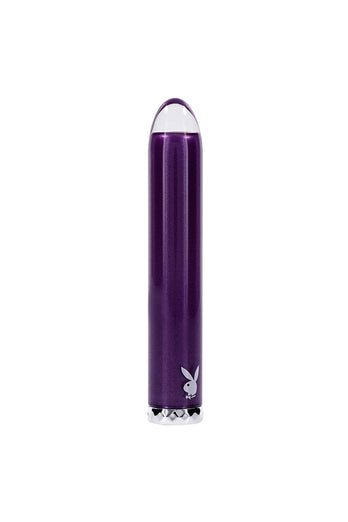 Playboy - Amethyst Glass Tip Bullet Vibrator - Purple - Stag Shop