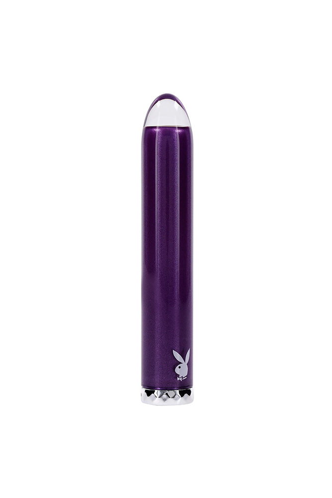 Playboy - Amethyst Glass Tip Bullet Vibrator - Purple