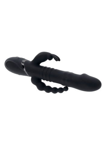 Playboy - Big Bunny Energy Triple Vibrator - Black - Stag Shop