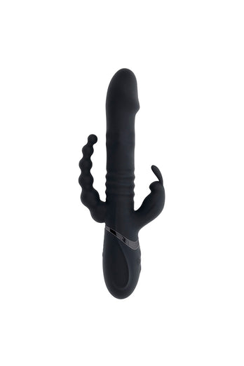 Playboy - Big Bunny Energy Triple Vibrator - Black - Stag Shop