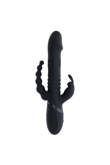Playboy - Big Bunny Energy Triple Vibrator - Black - Stag Shop