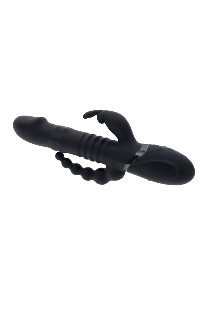 Playboy - Big Bunny Energy Triple Vibrator - Black - Stag Shop