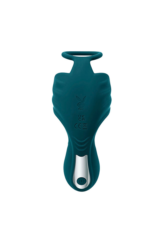 Playboy - Bring It On Thrusting Butt Plug & Cock Ring - Teal - Stag Shop