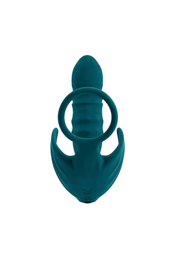Playboy - Bring It On Thrusting Butt Plug & Cock Ring - Teal - Stag Shop