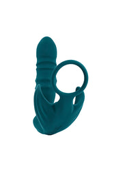 Playboy - Bring It On Thrusting Butt Plug & Cock Ring - Teal - Stag Shop