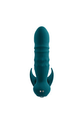 Playboy - Bring It On Thrusting Butt Plug & Cock Ring - Teal - Stag Shop