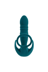 Playboy - Bring It On Thrusting Butt Plug & Cock Ring - Teal - Stag Shop