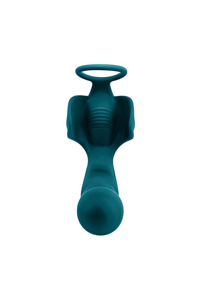 Playboy - Bring It On Thrusting Butt Plug & Cock Ring - Teal - Stag Shop