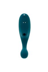 Playboy - Charmer Dual Vibrator With Air Pulse Clitoral Stimulator - Teal - Stag Shop