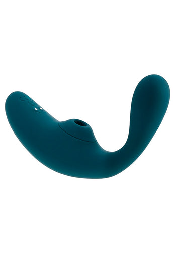 Playboy - Charmer Dual Vibrator With Air Pulse Clitoral Stimulator - Teal - Stag Shop