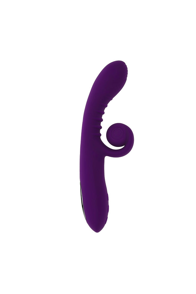 Playboy - Curlicue Dual Vibrator - Purple - Stag Shop
