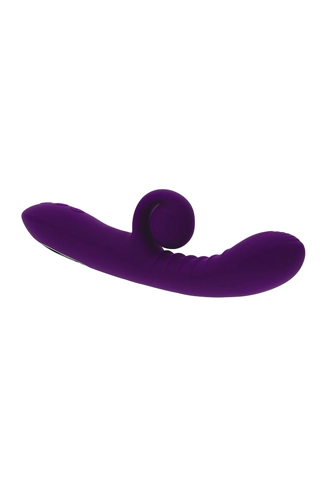 Playboy - Curlicue Dual Vibrator - Purple - Stag Shop