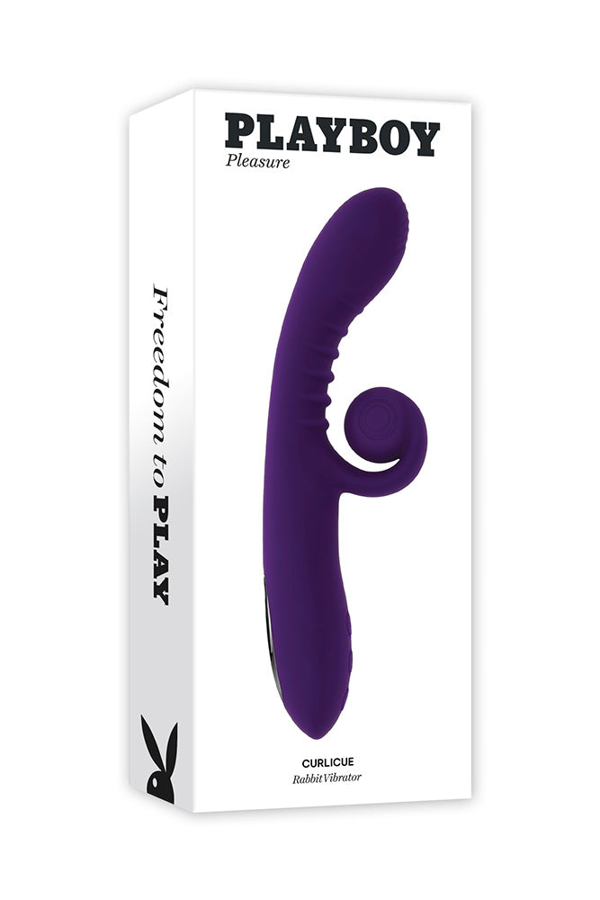 Playboy - Curlicue Dual Vibrator - Purple - Stag Shop