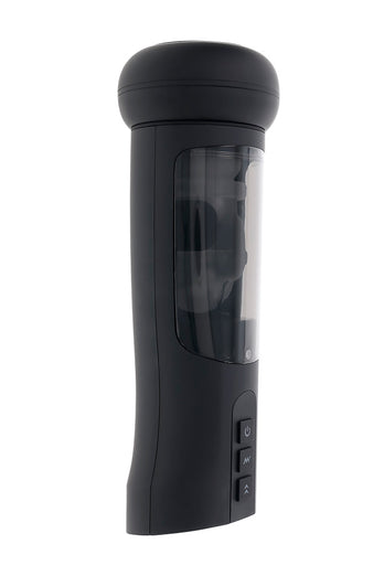 Playboy - End Game Warming & Vibrating Stroker with UV Sanitizing Stand - Black - Stag Shop