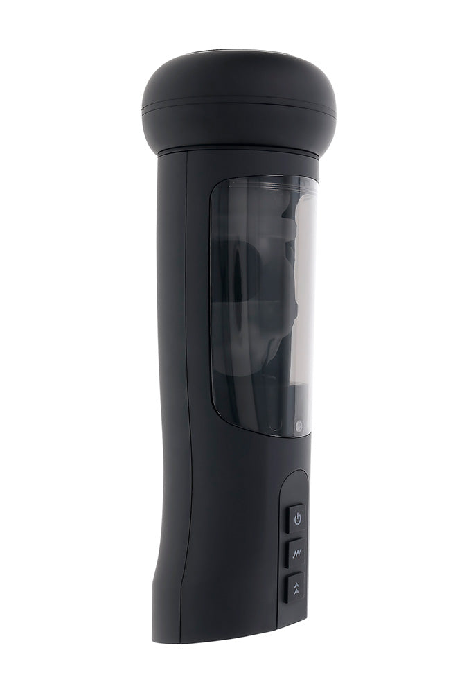 Playboy - End Game Warming & Vibrating Stroker with UV Sanitizing Stand - Black - Stag Shop