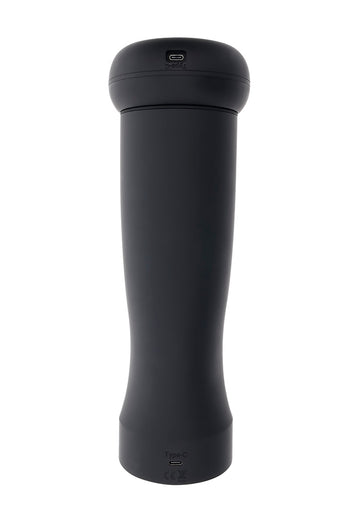 Playboy - End Game Warming & Vibrating Stroker with UV Sanitizing Stand - Black - Stag Shop