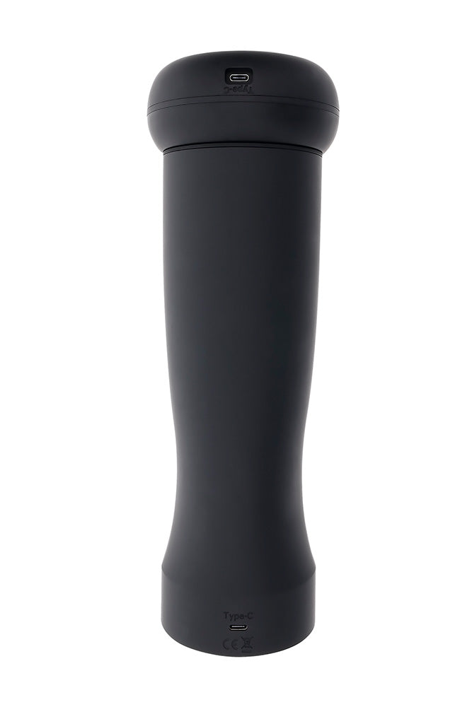 Playboy - End Game Warming & Vibrating Stroker with UV Sanitizing Stand - Black - Stag Shop