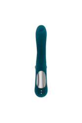 Playboy - Harmony Dual Vibrator with Flickering Tongue - Teal - Stag Shop