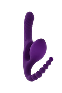 Thumbnail for Playboy - Hug It Out Strapless Strap-On with Anal Stimulator with Remote Control - Stag Shop