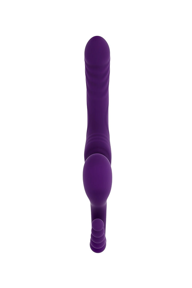 Playboy - Hug It Out Strapless Strap-On with Anal Stimulator with Remote Control - Stag Shop