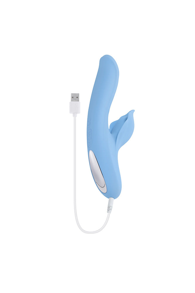 Playboy - In Bloom Thrusting, Tapping & Heating Dual Vibrator - Stag Shop