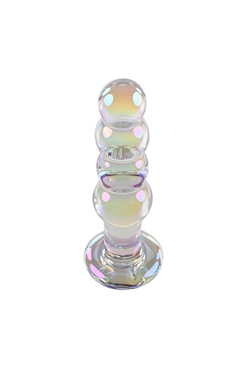 Playboy - Playboy Pleasure Jewels Beads Glass Butt Plug - Iridescent - Stag Shop