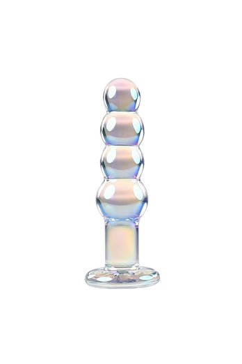 Playboy - Playboy Pleasure Jewels Beads Glass Butt Plug - Iridescent - Stag Shop