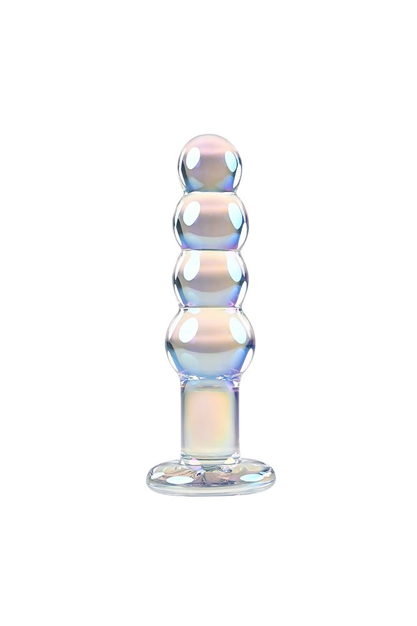 Playboy - Playboy Pleasure Jewels Beads Glass Butt Plug - Iridescent - Stag Shop
