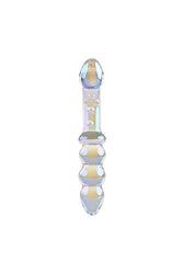 Playboy - Playboy Pleasure Jewels Double Ended Glass Dildo - Iridescent - Stag Shop