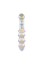Playboy - Playboy Pleasure Jewels Double Ended Glass Dildo - Iridescent - Stag Shop