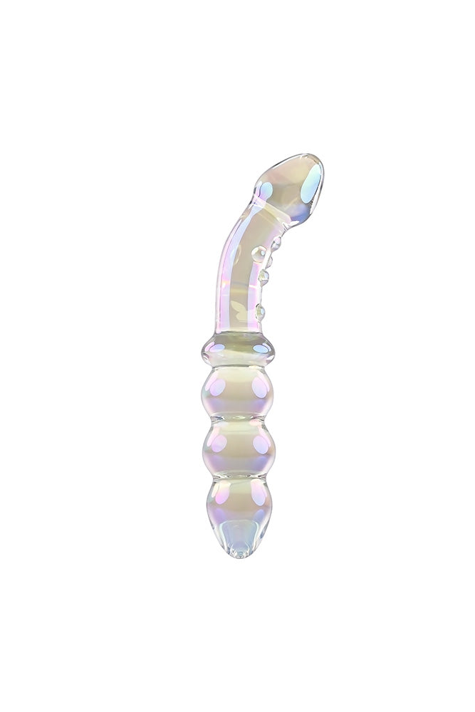 Playboy - Playboy Pleasure Jewels Double Ended Glass Dildo - Iridescent - Stag Shop