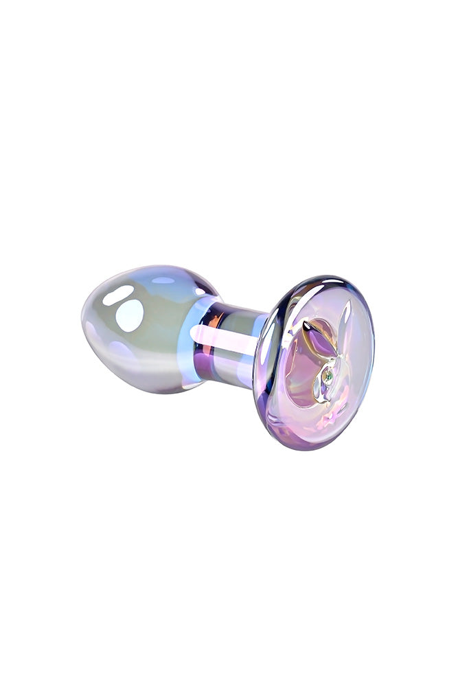 Playboy - Playboy Pleasure Jewels Plug Glass Butt Plug - Iridescent - Stag Shop