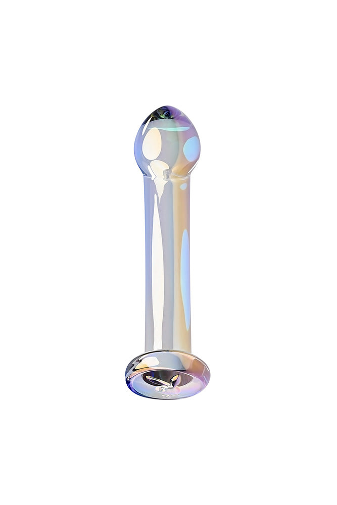 Playboy - Jewels King Glass Dildo - Iridescent - Stag Shop
