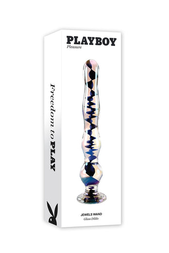 Playboy - Jewels Wand Glass Dildo - Multicolour - Stag Shop