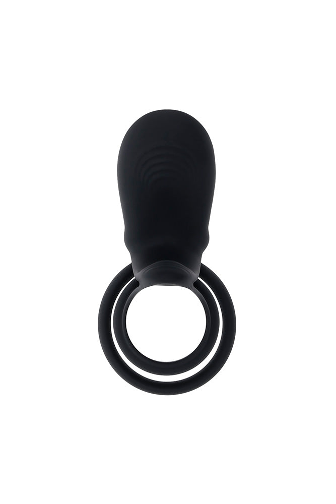 Playboy - Just Right Vibrating Cock Ring - Black - Stag Shop